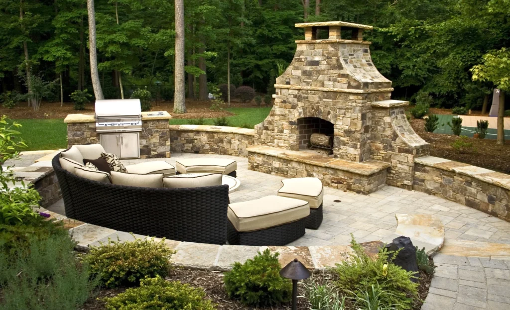 Firerock Arched Outdoor Fireplace