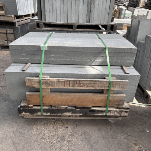 Pennsylvania Blue Thermal Flagstone Treads (2 in Thick)