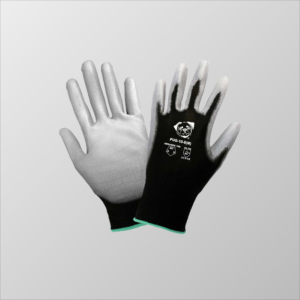 Gray Polyurethane Dipped Gloves