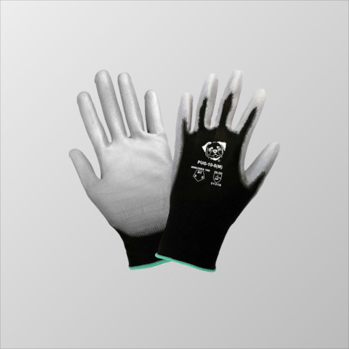 Gray Polyurethane Dipped Gloves